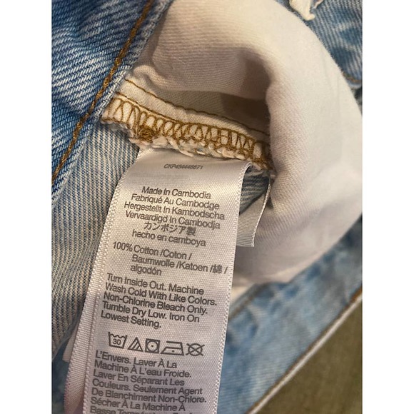 Madewell Relaxed Denim Shorts Cutoff Light Wash Size 24 - Picture 5 of 5